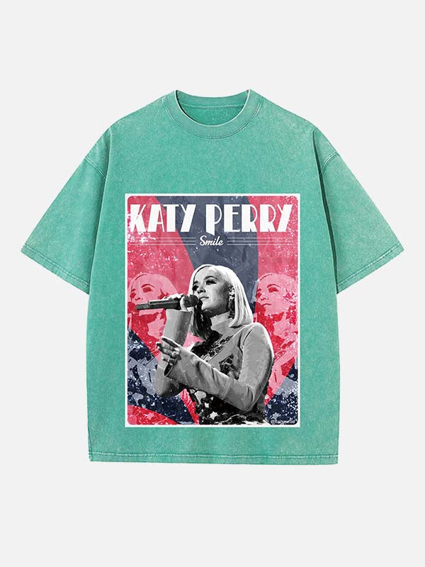 Katy Perry Print Round Neck T-shirt