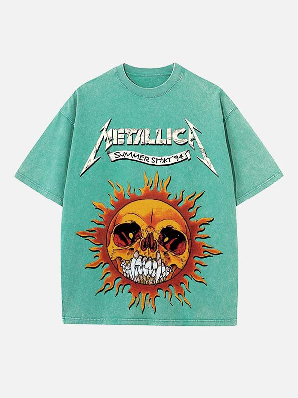 Metallica Print Round Neck T-shirt
