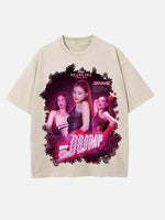 BLACKPINK Jennie Print Round Neck T-shirt
