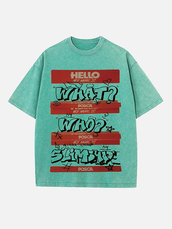 Eminem Print Round Neck T-shirt