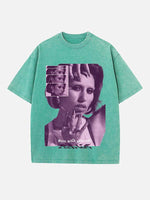 Raye Print Round Neck T-shirt