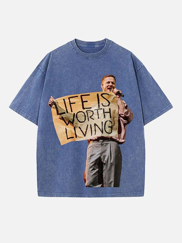 Imagine Dragons Print Round Neck T-shirt