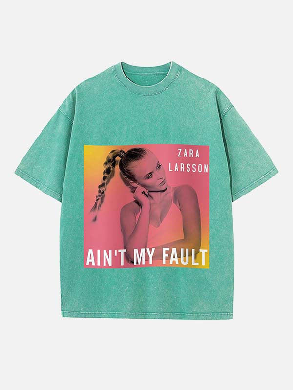 Zara Larsson Print Round Neck T-shirt