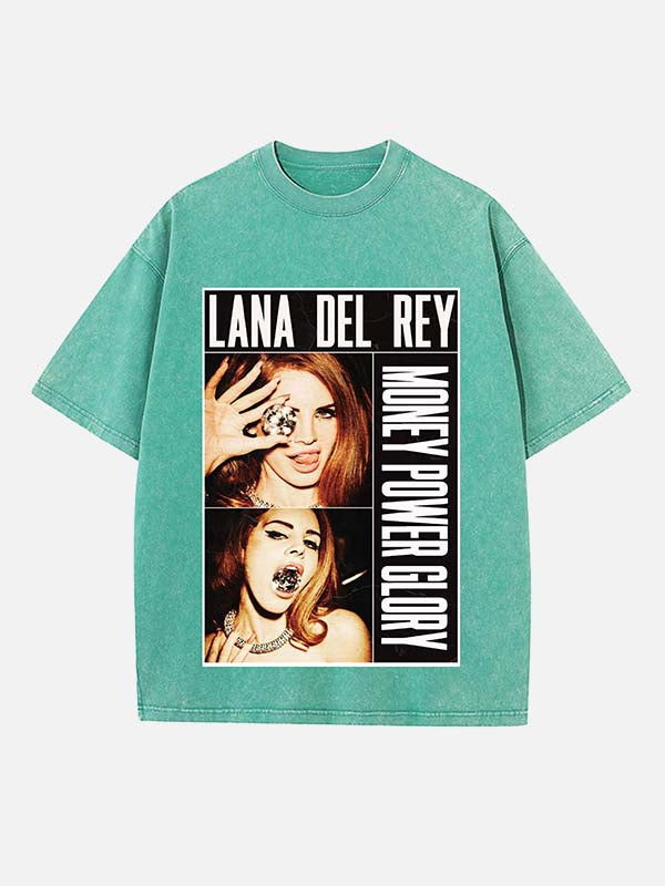 Lana Del Rey Print Round Neck T-shirt