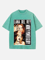 Lana Del Rey Print Round Neck T-shirt