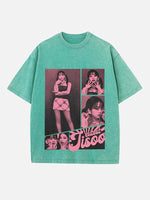 BLACKPINK Jisoo Print Round Neck T-shirt