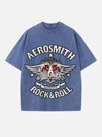 Aerosmith Print Round Neck T-shirt