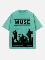 Muse Print Round Neck T-shirt