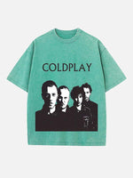 Coldplay Print Round Neck T-shirt