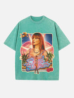 Taylor Swift Print Round Neck T-shirt