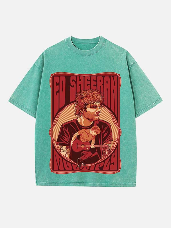 Ed Sheeran Print Round Neck T-shirt