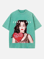 Charli xcx Print Round Neck T-shirt