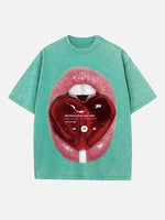 Miley Cyrus Print Round Neck T-shirt