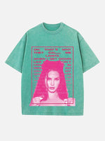 Lana Del Rey Print Round Neck T-shirt
