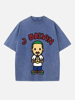 J Balvin Print Round Neck T-shirt
