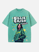 Billie Eilish Print Round Neck T-shirt