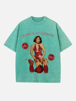 Raye Print Round Neck T-shirt