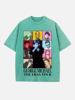 George Michael Wham! Print Round Neck T-shirt