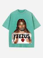Kanye West Print Round Neck T-shirt