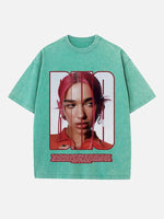 Dua Lipa Print Round Neck T-shirt
