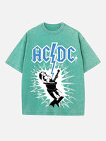 AC/DC Print Round Neck T-shirt