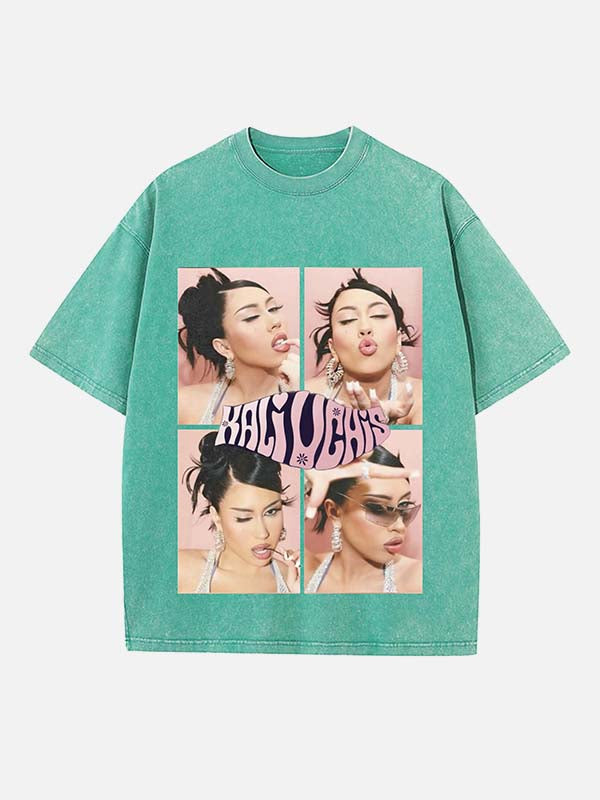 Kali Uchis Print Round Neck T-shirt