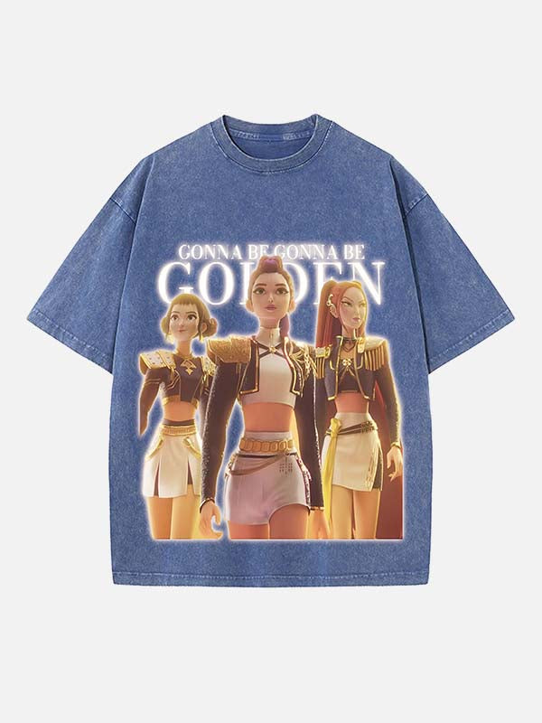 HUNTR/X Print Round Neck T-shirt