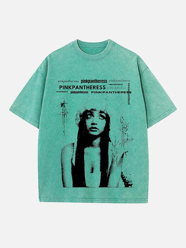 PinkPantheress Print Round Neck T-shirt
