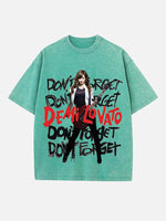 Demi Lovato Print Round Neck T-shirt