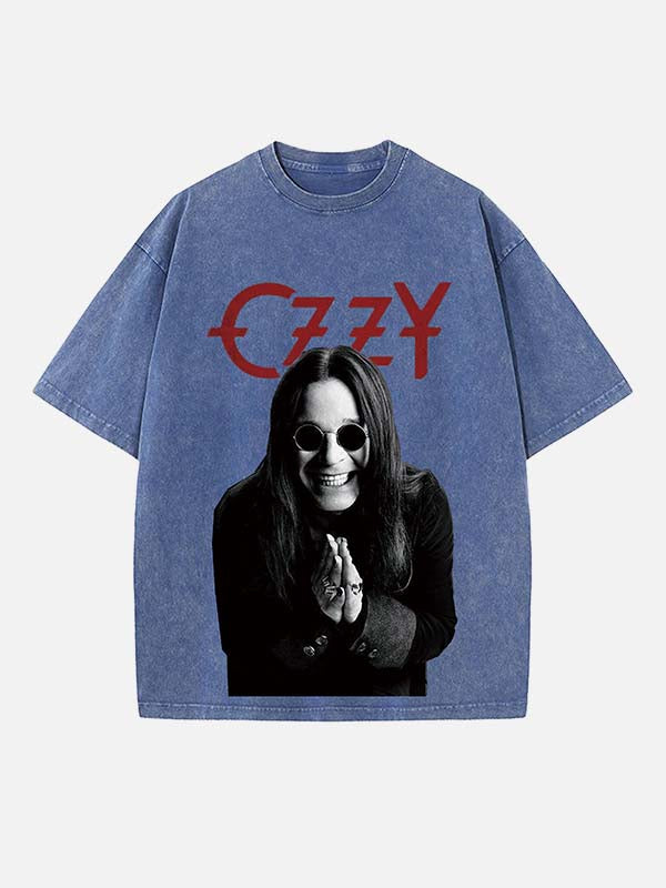 Black Sabbath Print Round Neck T-shirt