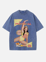 Dua Lipa Print Round Neck T-shirt