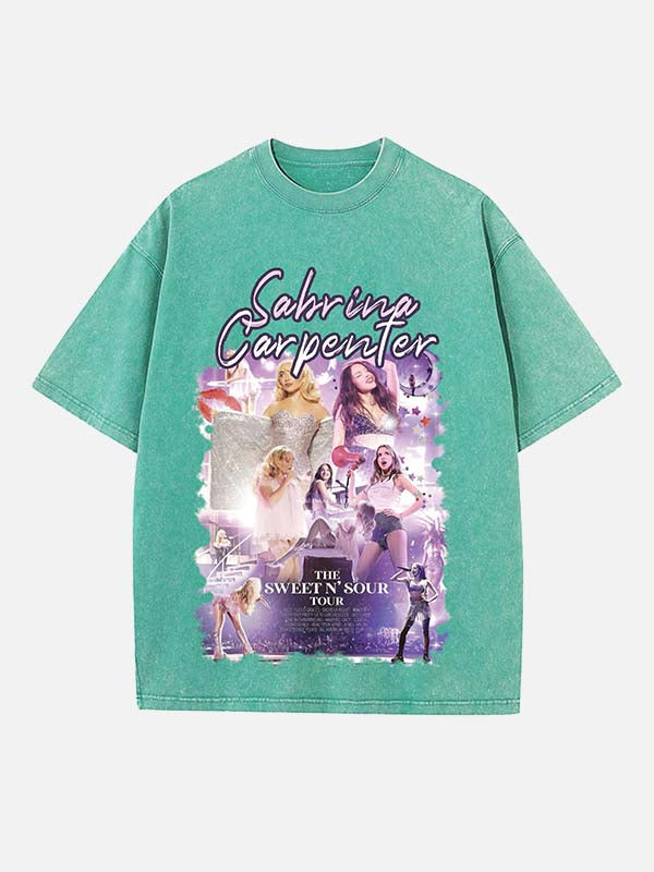 Sabrina Carpenter Print Round Neck T-shirt