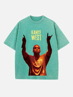 Kanye West Print Round Neck T-shirt