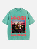 Zara Larsson Print Round Neck T-shirt