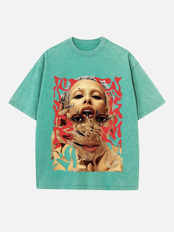 Doja Cat Print Round Neck T-shirt