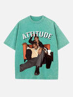 Rihanna Print Round Neck T-shirt