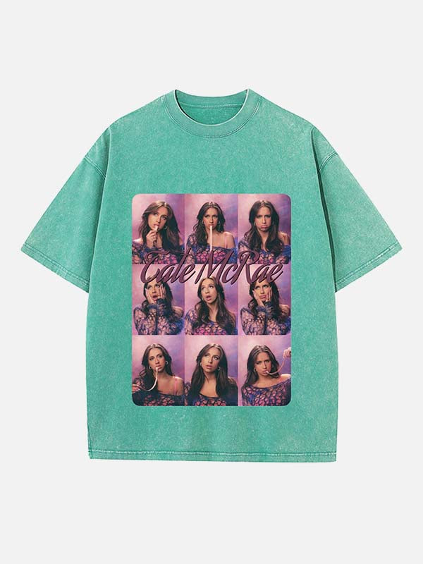 Tate McRae Print Round Neck T-shirt