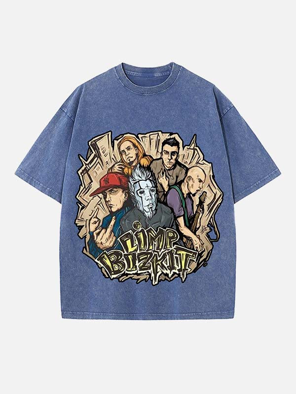 Limp Bizkit Print Round Neck T-shirt