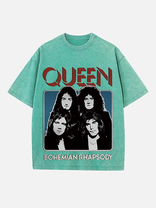 Queen Print Round Neck T-shirt