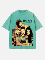 Halsey Print Round Neck T-shirt