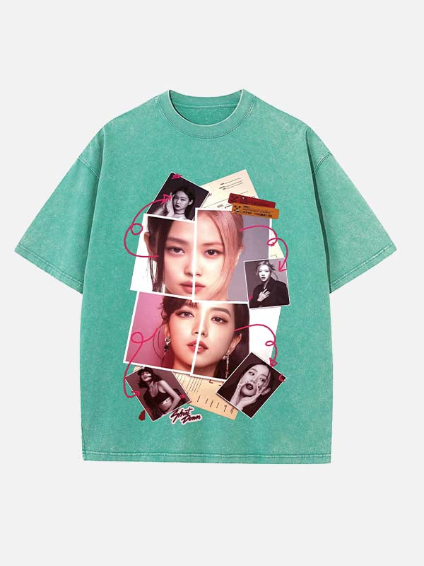 BLACKPINK Print Round Neck T-shirt