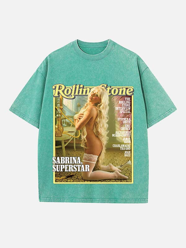 Sabrina Carpenter Print Round Neck T-shirt