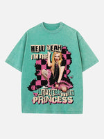 Avril Lavigne Print Round Neck T-shirt