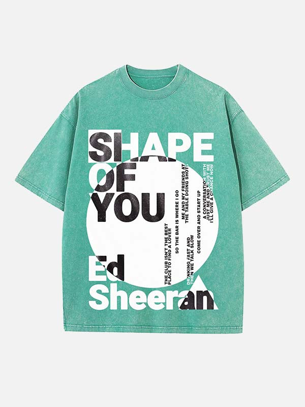 Ed Sheeran Print Round Neck T-shirt