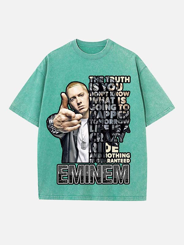 Eminem Print Round Neck T-shirt