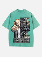Eminem Print Round Neck T-shirt