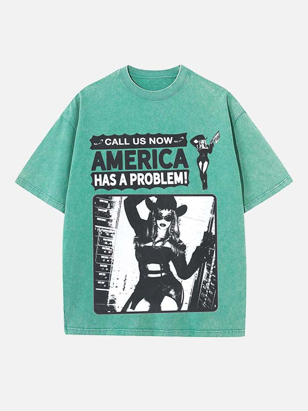 Beyoncé Print Round Neck T-shirt