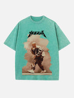 Kanye West Print Round Neck T-shirt