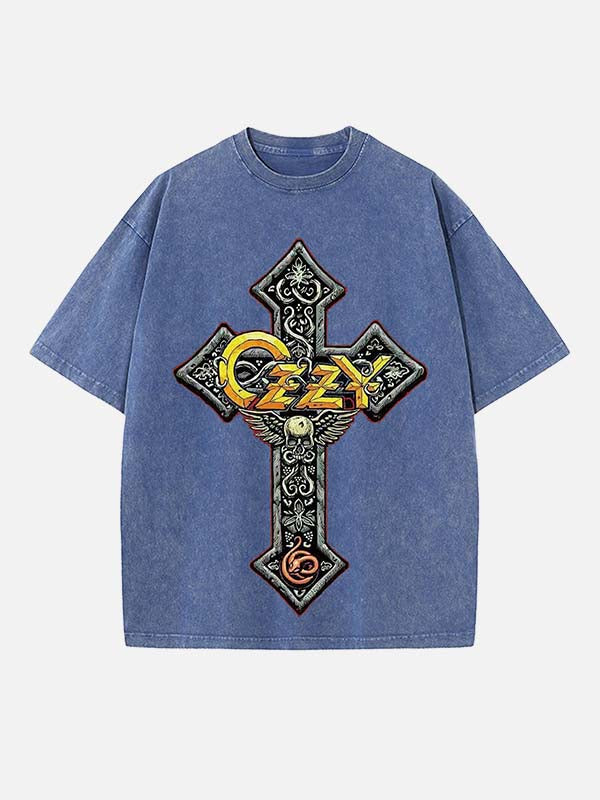 Black Sabbath Print Round Neck T-shirt