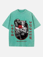 Post Malone Print Round Neck T-shirt